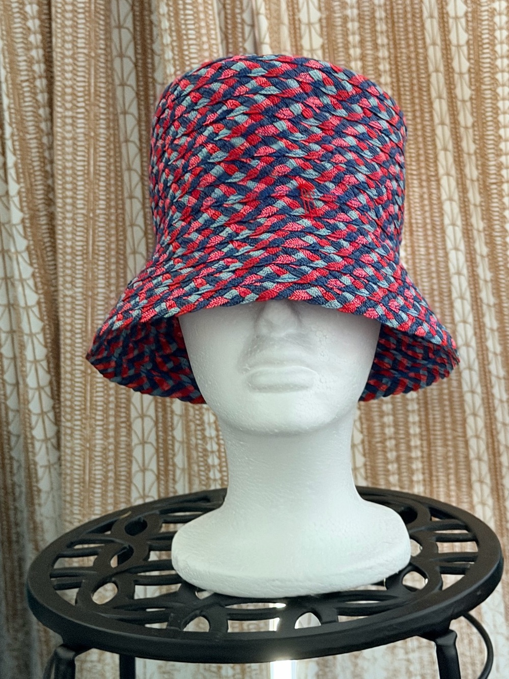 Multicolor Braided Bucket Hat  by Brooks Brothers. Size Small/Medium.
